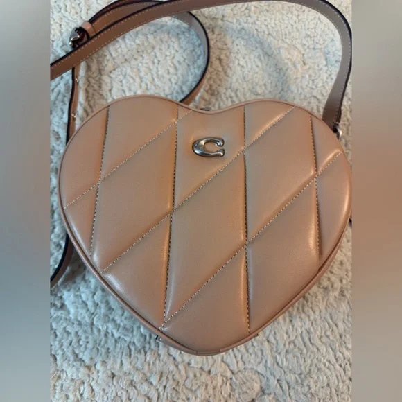 Coach Heart Crossbody
With Quilting in Buff Silver Hardware - Picture 2 of 9